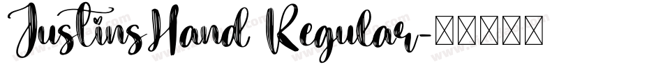 JustinsHand Regular字体转换